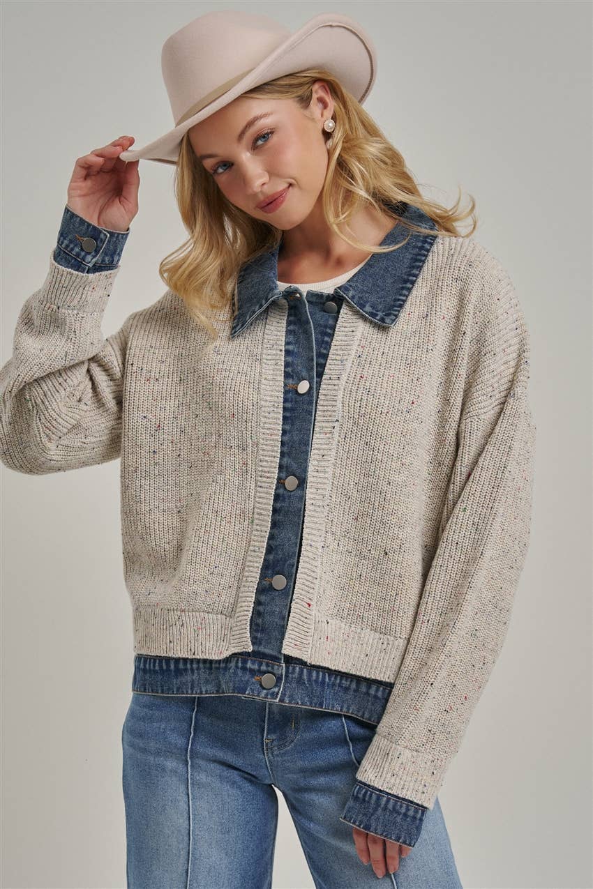 Denim Jacket Sweater