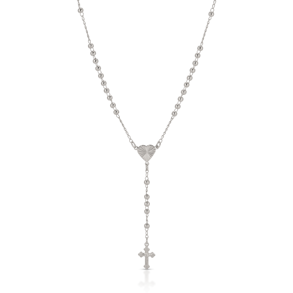 Heart of Devotion Rosary- Silver
