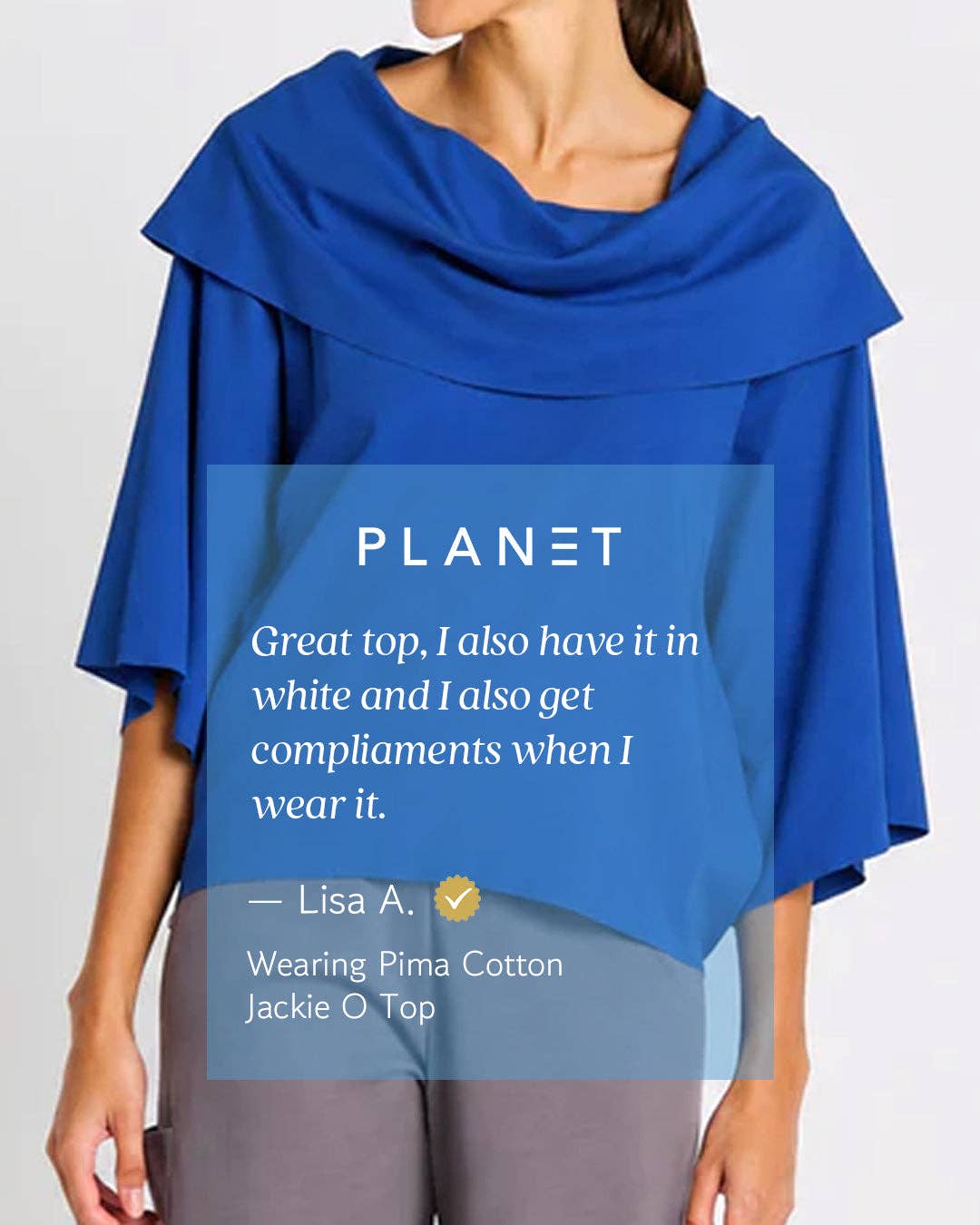 Pima Cotton Jackie O Top - Putty: One Size