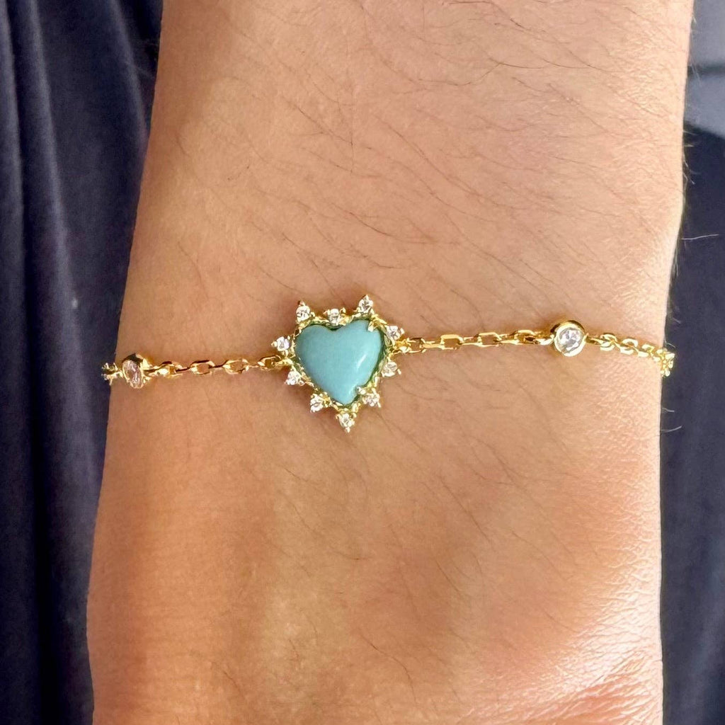 Heart of Trust Bracelet- Turquoise