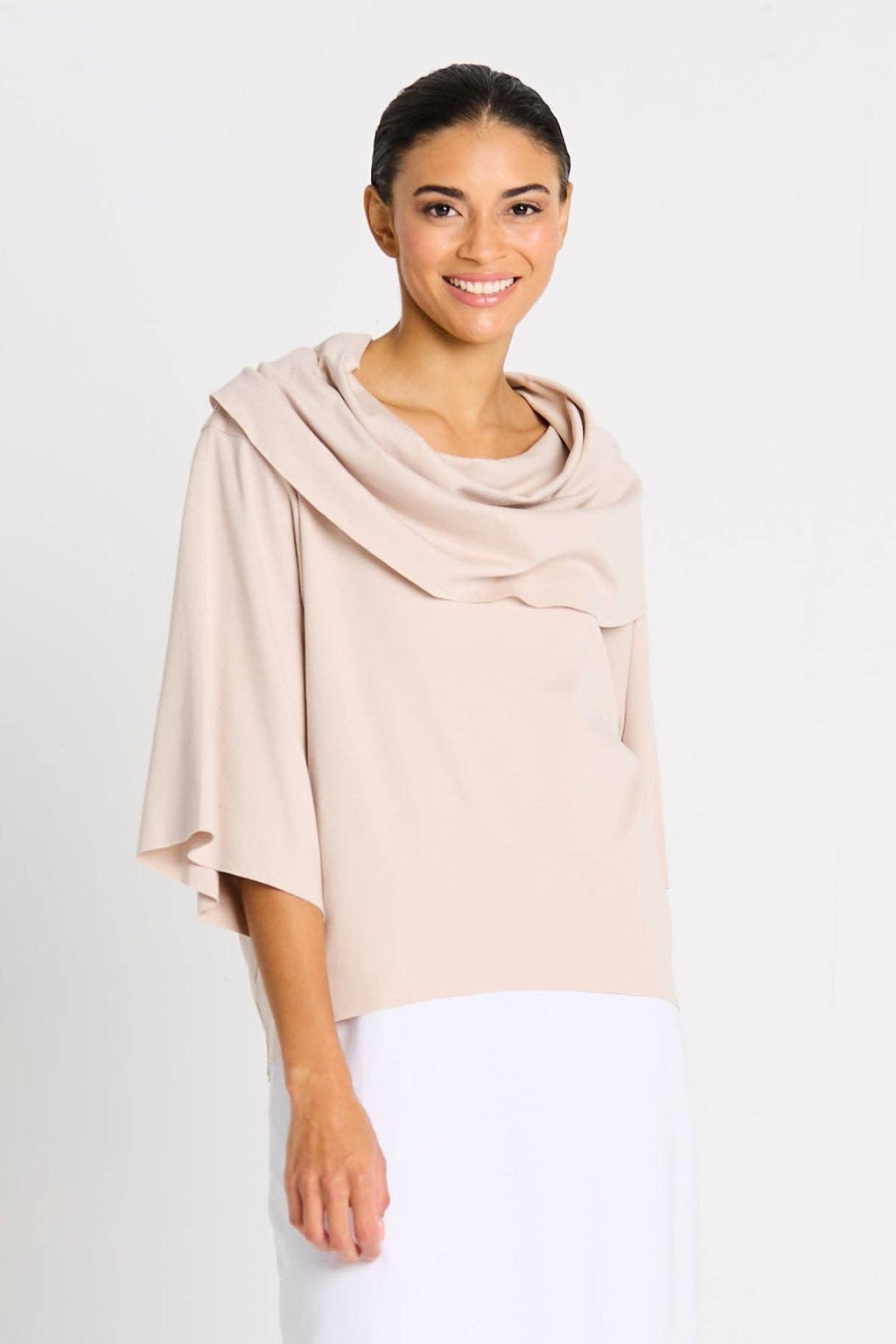 Pima Cotton Jackie O Top - Putty: One Size