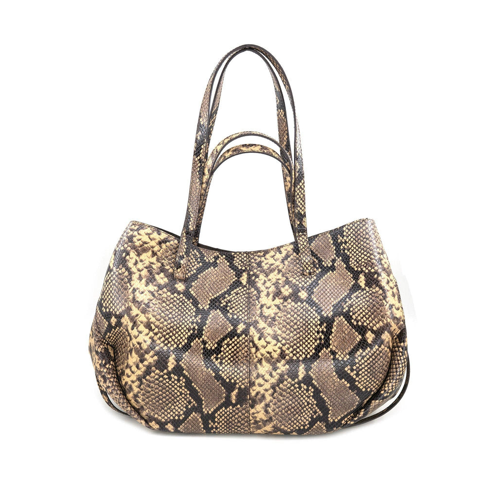Italian Leather Snake Tote