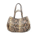 Italian Leather Snake Tote