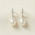 Baroque Pearl Earrings- Silver