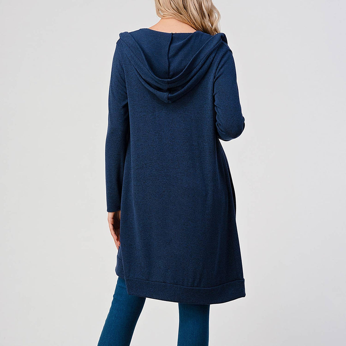 Hooded Open Front Knit Cardigan