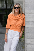 Pima Cotton Jackie O Top: Creamsicle - One Size Fits All