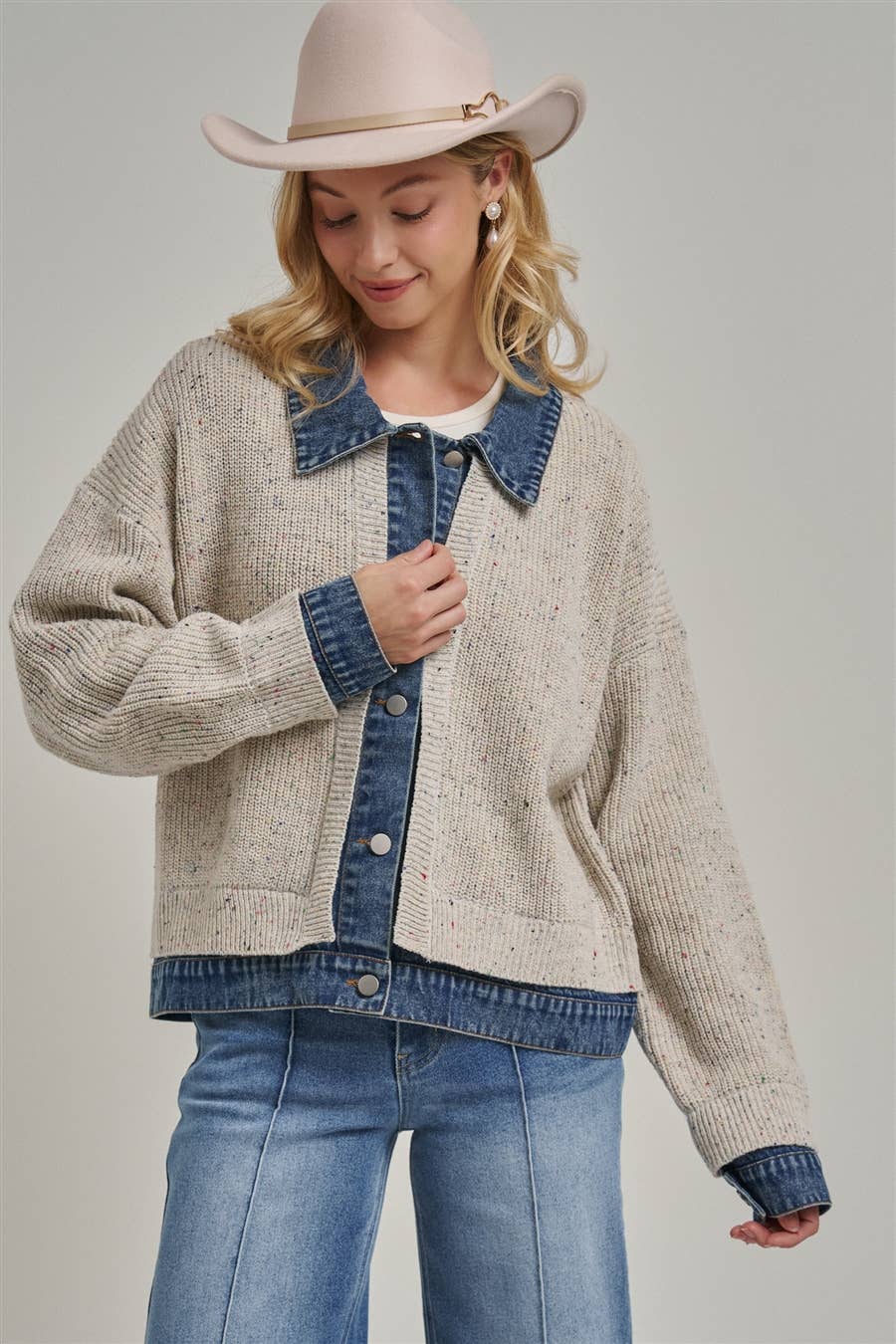 Denim Jacket Sweater