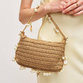 Seasonal Seashell Straw Evening Bag