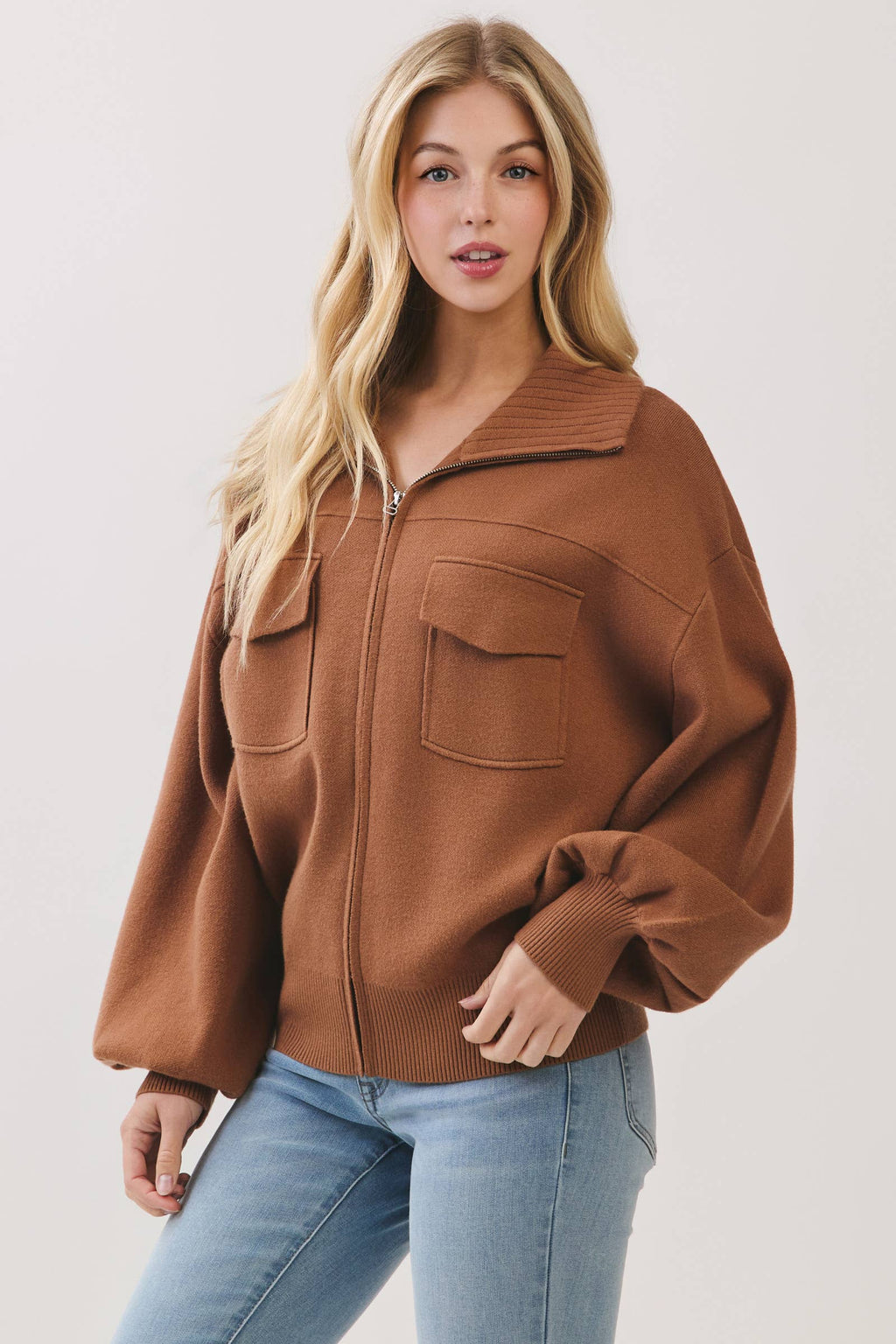 Sweater Bomber Jacket