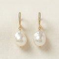 Baroque Pearl Earrings- Gold