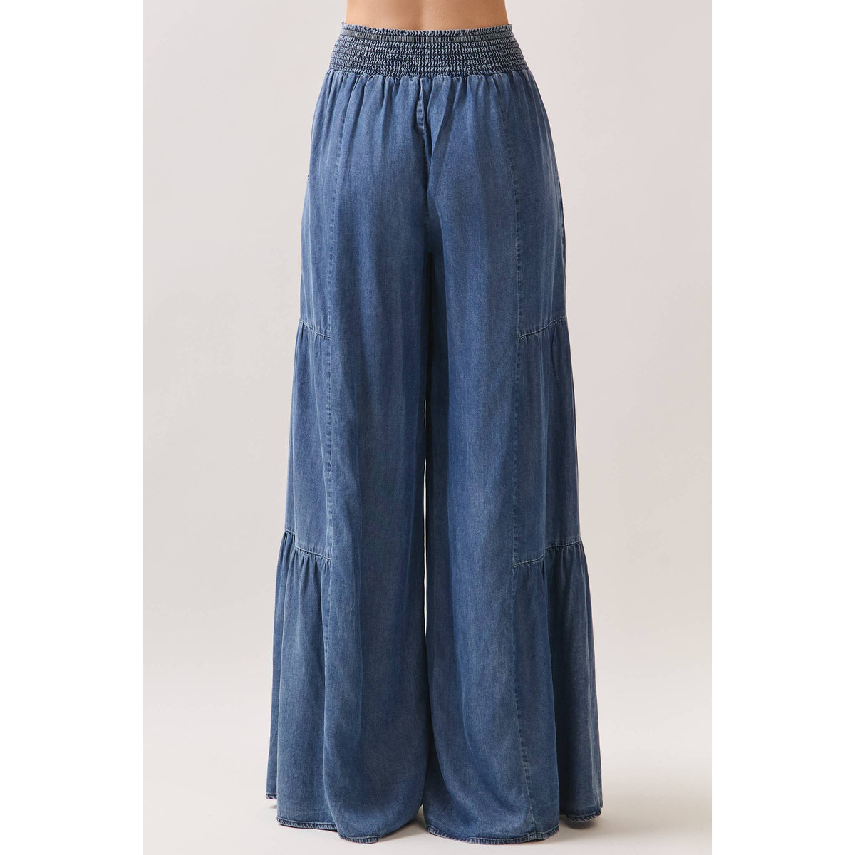 Denim Wide Leg Pants