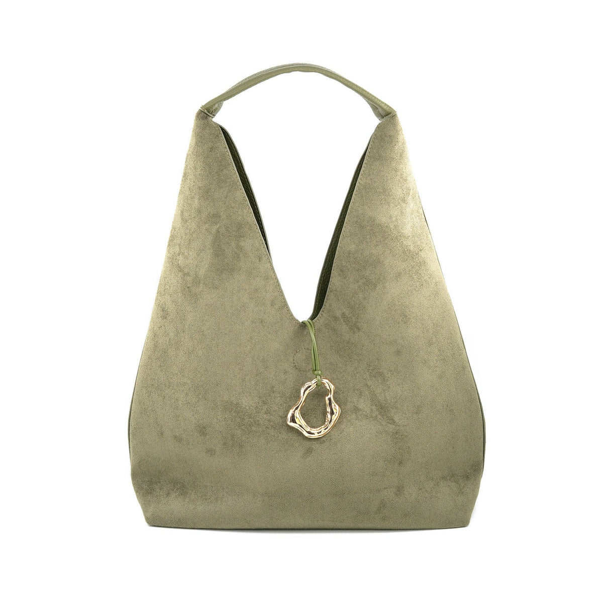 Olive Faux Suede Bag