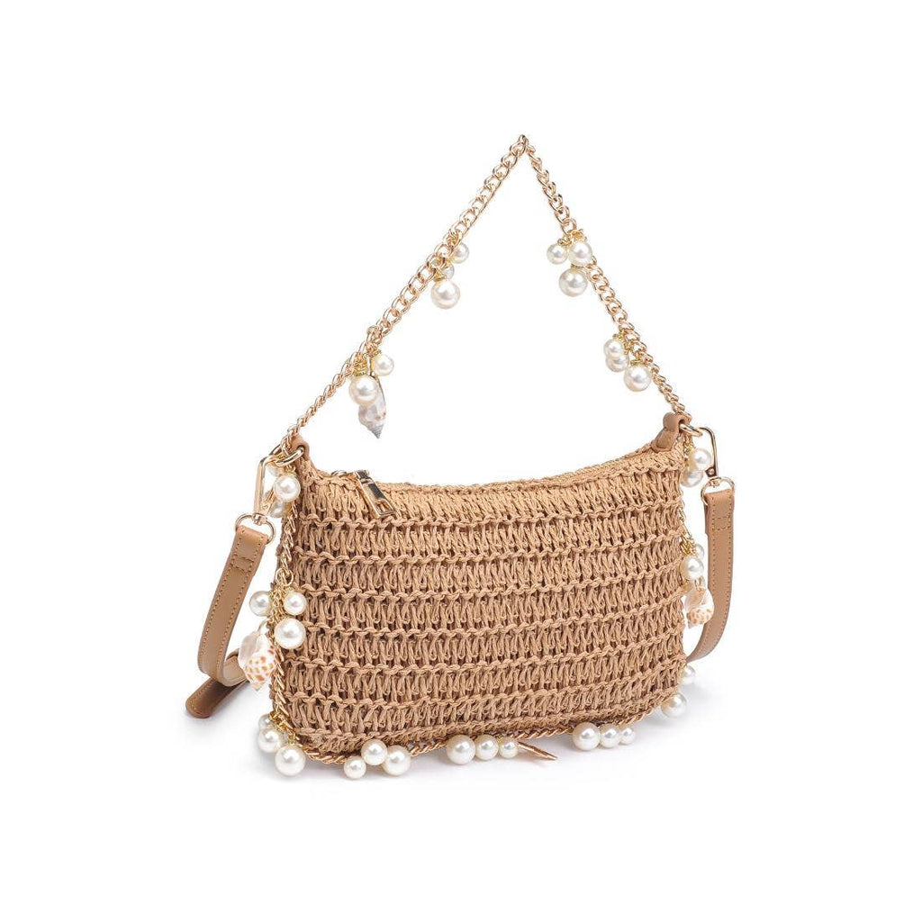 Seasonal Seashell Straw Evening Bag