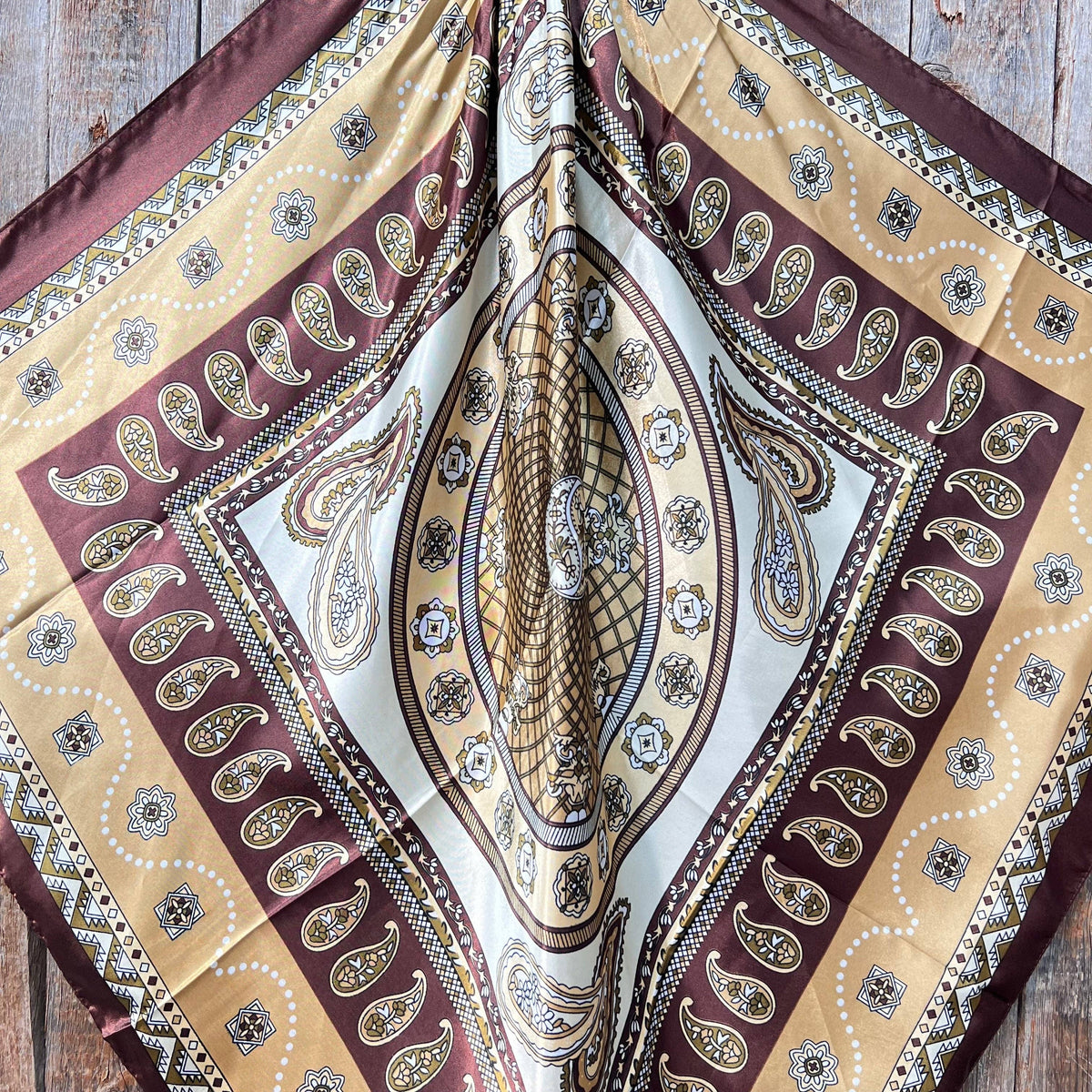 Earth Tones Paisley Wild Rag - Western Scarf