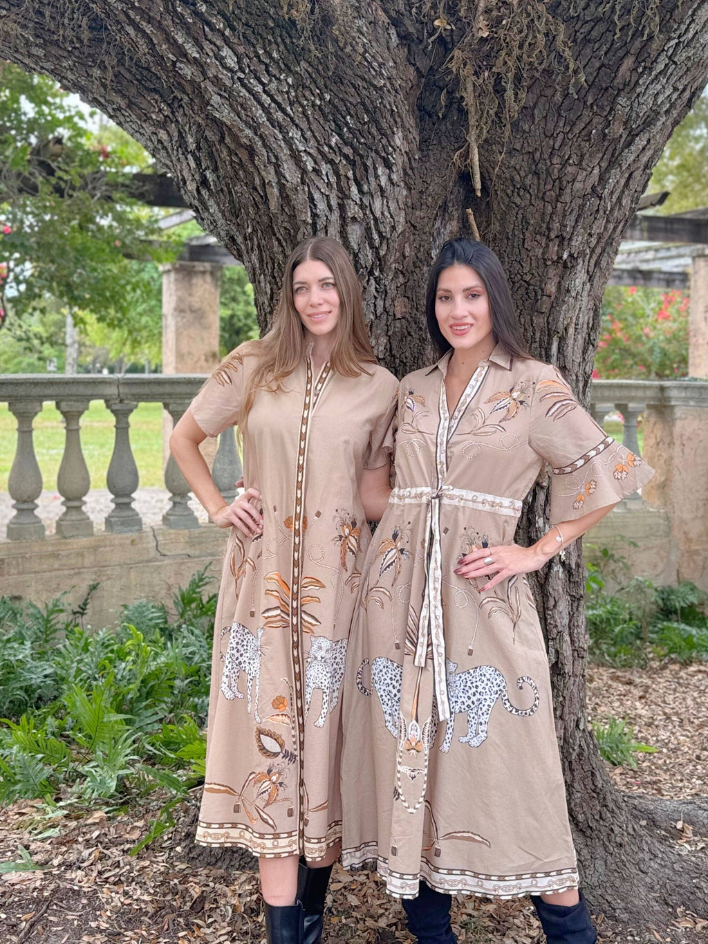 Cape Midi Dress: Oasis Sand