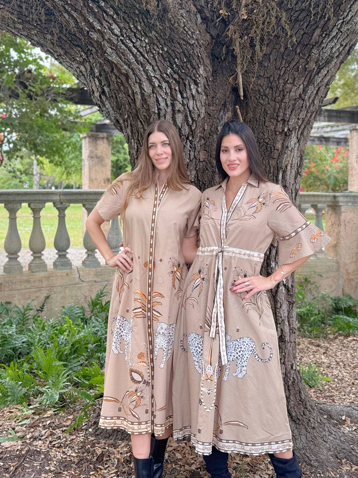 Cape Midi Dress: Oasis Sand
