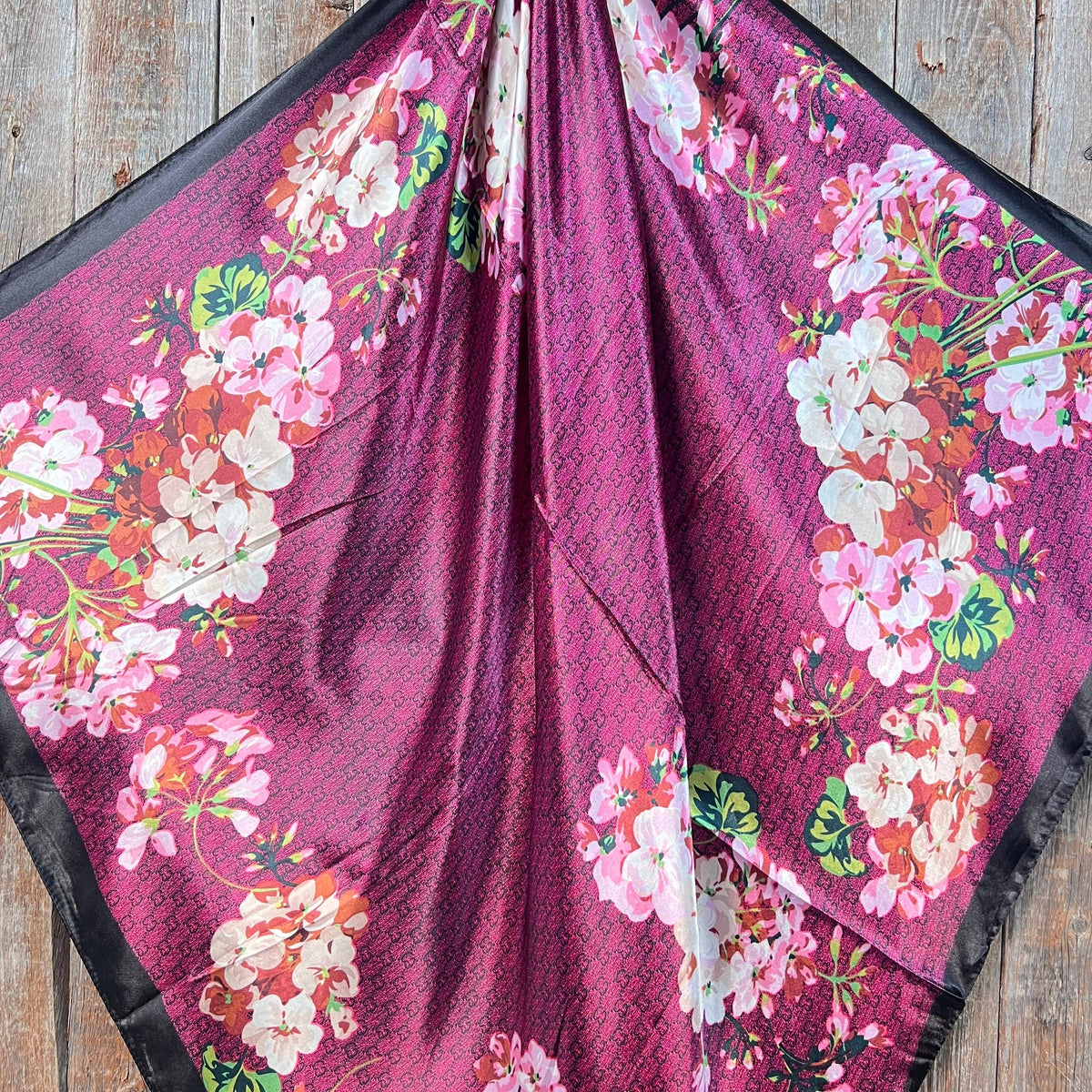 Dark Pink Cherry Blossom Wild Rag - Western Scarf