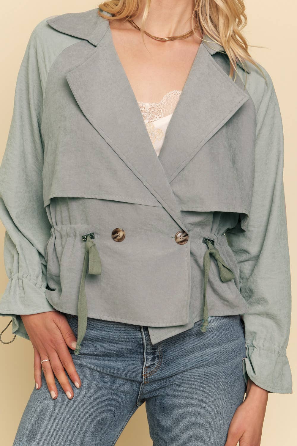 Cropped Trench Jacket